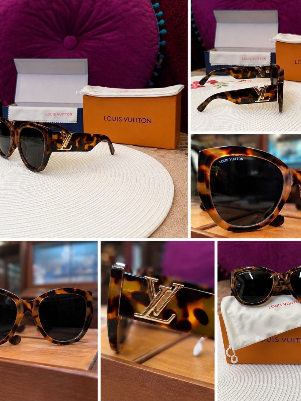 Tortoiseshell & Gold LV Logo Sunglasses🦄🔥